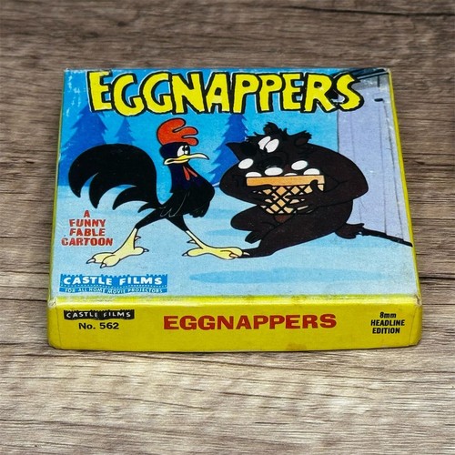 Vintage Castle Films "Eggnappers" 8mm Cartoon Movie Reel - Foto 2 di 8