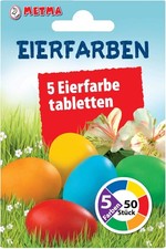 Egg Colours, 5 Pieces, Red, Orange, Yellow, Green, Blue, Warm Colours, Dye