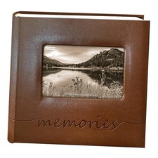 "memories" Embossed Frame Cover Photo Album 200 Pockets Hold 2x9x9.5 inches