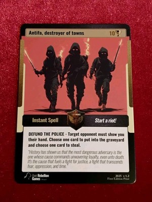 World War Woke : 1st Edition TCG - Antifa, Destroyer Of Towns - Start A Riot 