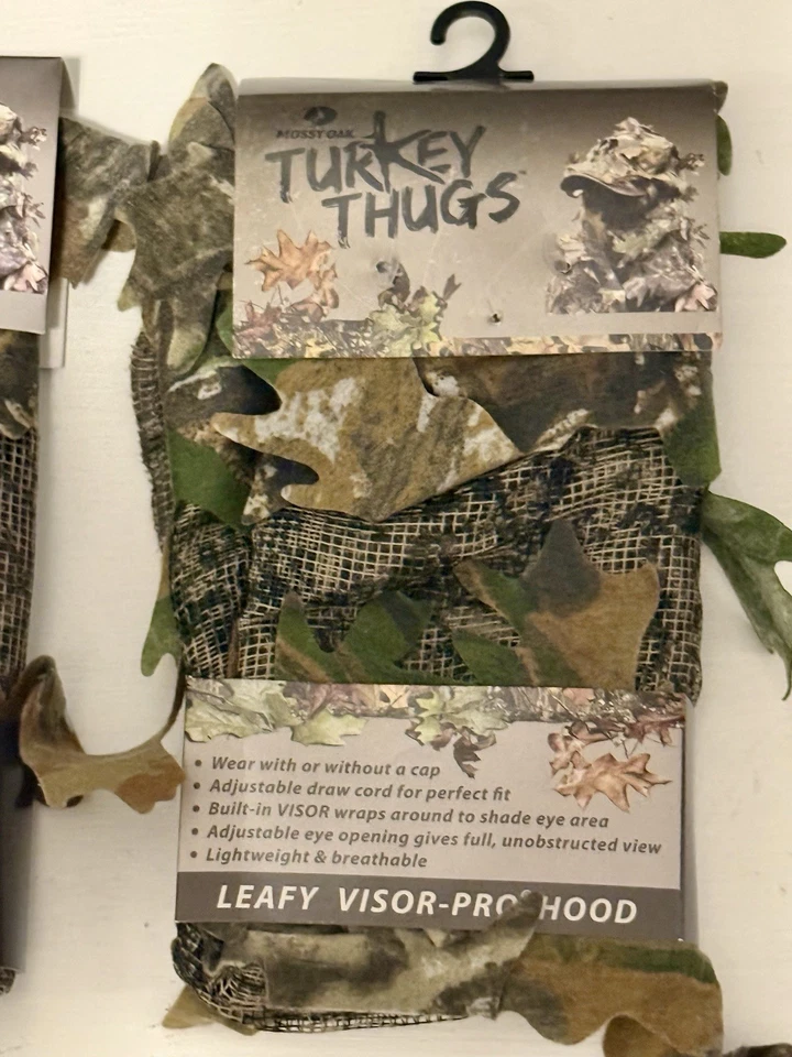 Mossy Oak Turkey Thugs Leafy Visor Pro Capucha - Juego de 2 Foto 2 de 4