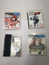 Lot Of 4 PS3 Video Game NBA 2K17 NHL 2K7 MLB 07 The Show Tiger Woods PGA Tour 14