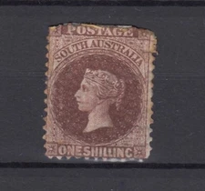 South Australian 1855 1/- Brown Perf MH BP13930