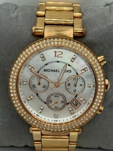 Michael Kors MK5491 Orologio Donna Cronografo Oro Rosa Madreperla D740