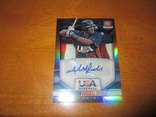 ADDISON RUSSELL 2014 Panini USA Baseball RED BLUE PRIZM Autograph #14/25 AUTO