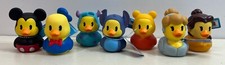 Disney Rubber Duck Set of 7 Duck Mickey Stitch Sully Donald Belle Cinderella