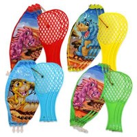 Beach Ball Paddle 12Er Set Dinos - Ca. 20 Cm Wasserball Spielzeug Strand