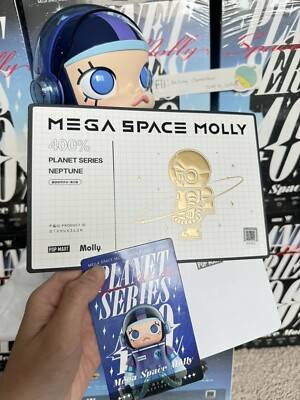 POPMART MEGA SPACE MOLLY 400% Planet Series Figures Neptune