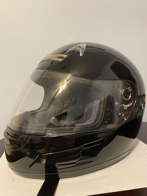 KBC TK-8 Lucky Black White Full Face Helmet Size XXL