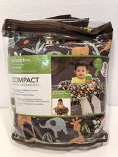 New BABY CART COVER - Infantino Compact Travel Necessities 2 in 1, Zoo Animals