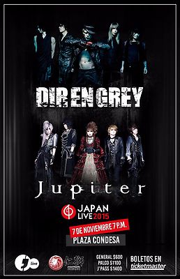 DIR EN GREY/JUPITER 2015 MEXICO CITY CONCERT TOUR POSTER-Avant
