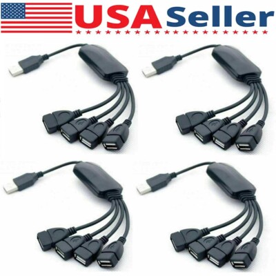 4Set 4 Port USB 2.0 High Speed Hub Octopus Splitter 480 Mbps for Laptop Notebook