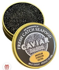     Wild American Sturgeon Black Caviar    250 Gram / 8.8oz - USA Seller    