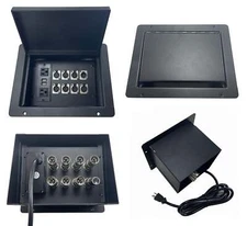 PROCRAFT LARGE GAP LID FEED-THRU RECESSED Stage Pocket/Floor Box w/ 1) WIRED AC