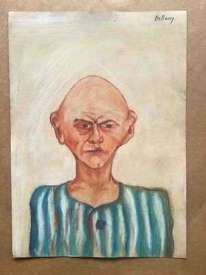 John Bellany (Handmade) Zeichnung Mischtechnik auf altem Papier signiert und ...