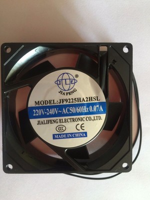 1 PCS JIA FENG fan JF9225HA2HSL AC 220-240V 92*92*25MM 2 Wire Aluminum ...