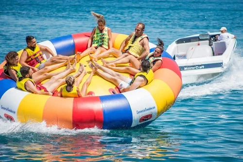 Inflatable Towable Tube Spinning UFO Disco Boat Outdoor Fun Fit for 6 Person