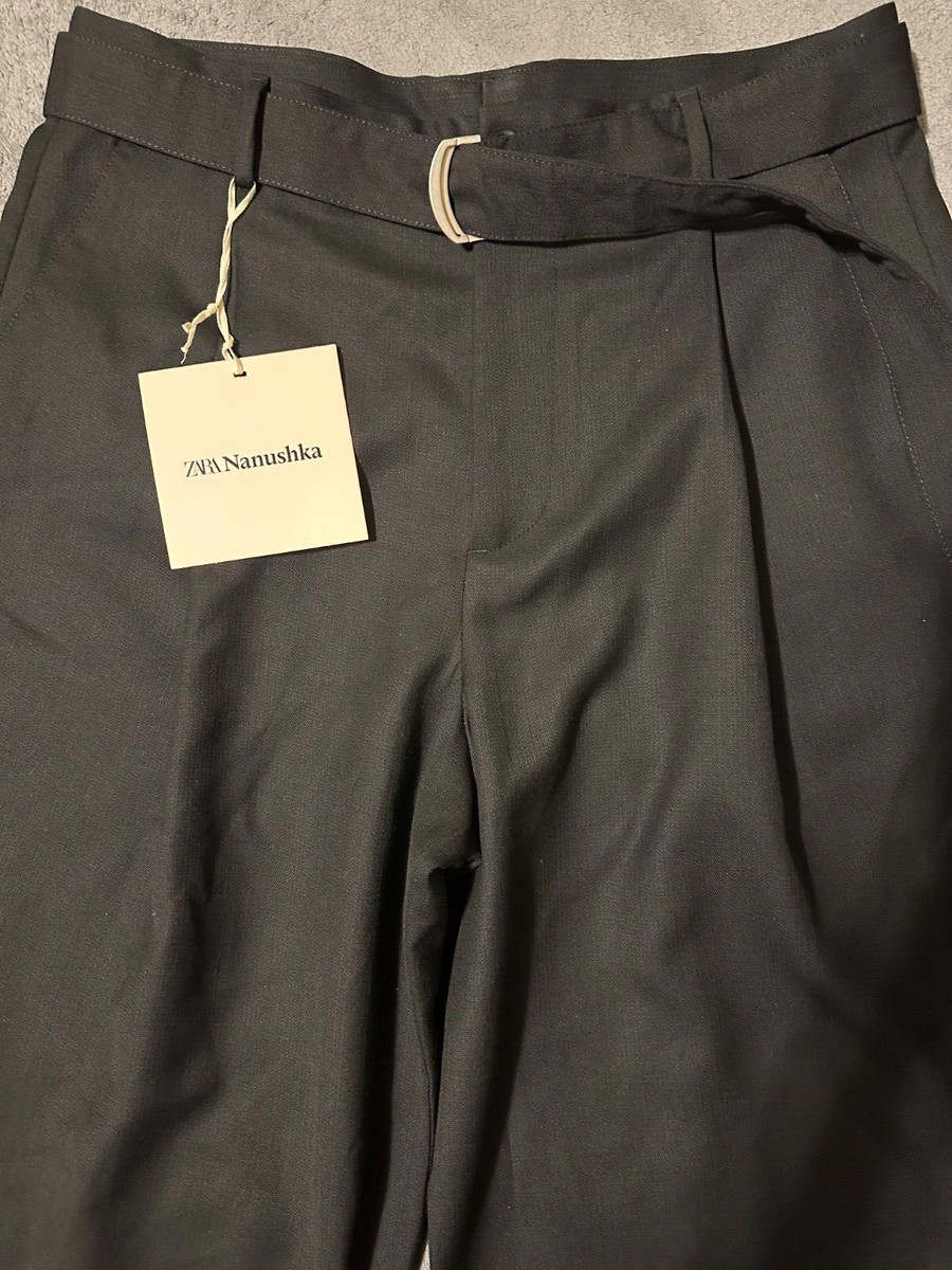 NEW ZARA x Nanushka SUIT PANTS MEN 32 Slacks Black Trousers Dress