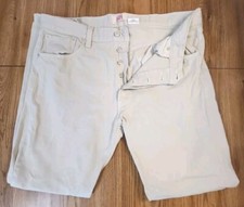 Levi Original Strauss 501 Denim Jeans Khaki Tan 38x32 Stright Leg Button-Fly