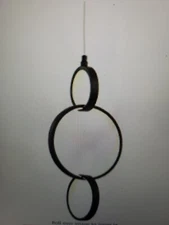 JONATHAN Y JYL210A Loop 7.75" Adjustable LED Metal Ring Dimmable Ceiling Lamp 