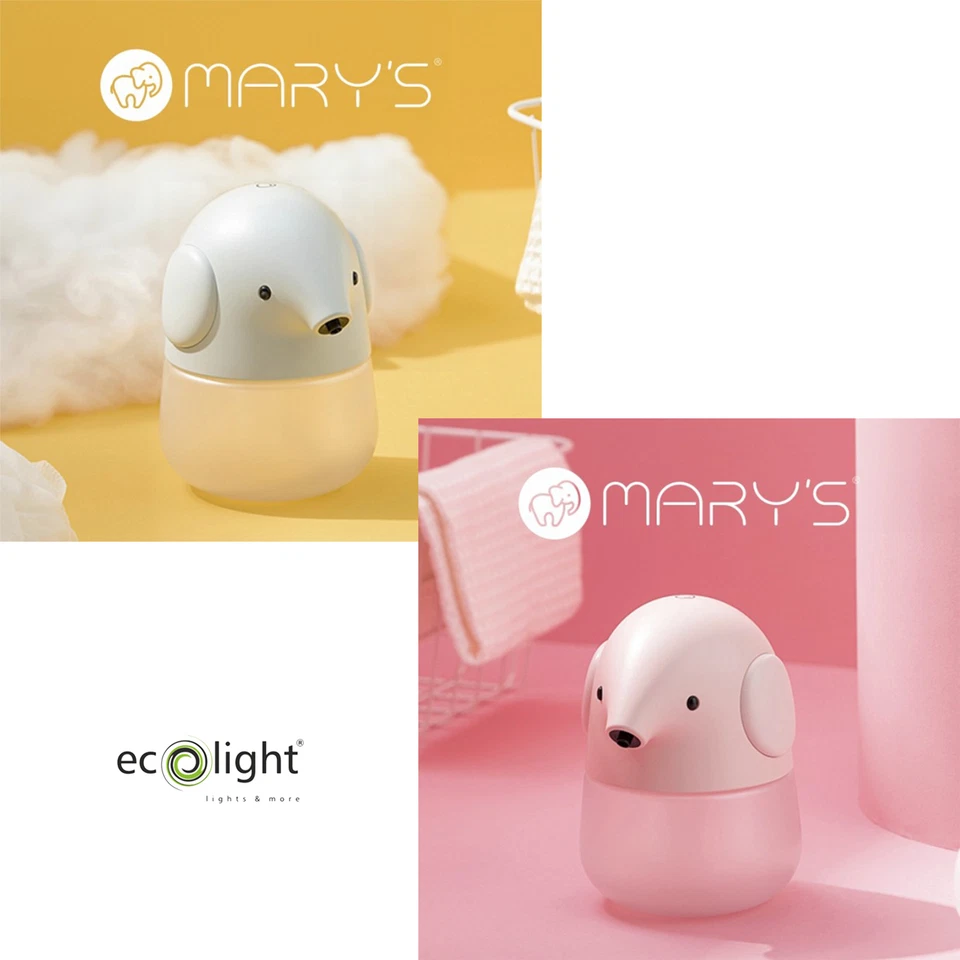 Seifenspender Elefant weiß rosa MARY'S IPX4 Spender für Seife ECO LIGHT