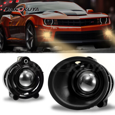 Pair For 2014 2015 Chevy Camaro 2-Door Fog Lights Front Bumper Replacement Lamps