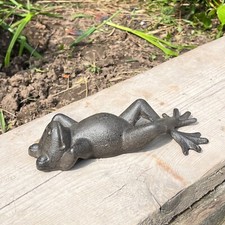 Garden Ornaments and Statues Sunbathing Frog Decoration Outdoor Home Decor Gift