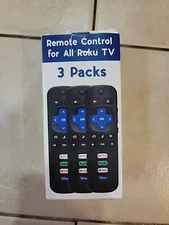 Pack of 3 Replacement Remote Control Only For Roku TV (US Seller)