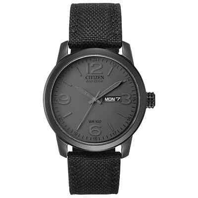 Citizen Men 's Garrison Day Date Indicator Eco-Drive Black Watch 42MM BM8475-00F