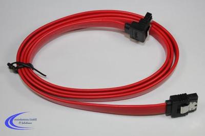 Equip SATA Kabel 1,0 m mit Metallclip gewinkelter Stecker - 100 cm -  SATA 3 III