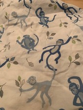 Pottery Barn Kids Monkey Patterned Fitted Crib Sheet