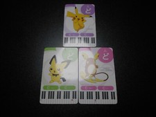 Pokemon Music Musical Note Card x3 Pikachu Pichu Raichu Evolutions #2680