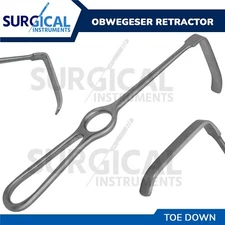 OBWEGESER Retractor, Toe Down, 55 x 12mm, 22cm, 8-3/4" Stainless German Grade