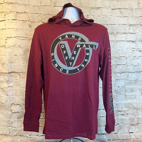 Burgundy Hooded Logo Long Sleeve 