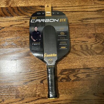 Franklin Sports Carbon STK Pickleball Paddle JW Johson Signature Black 14.5 mm