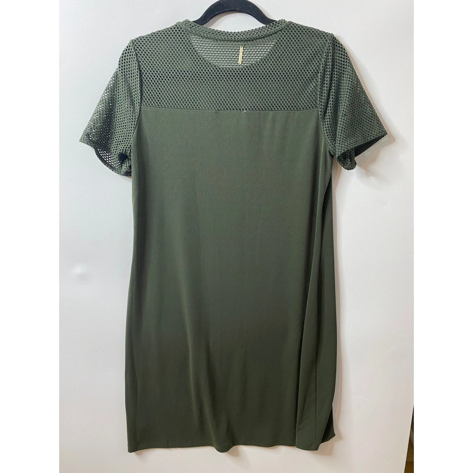 MICHAEL Michael Kors women's olive green mesh shift dress size medium