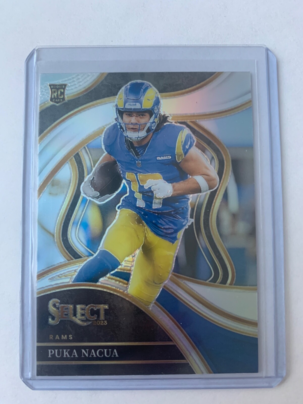 Puka Nacua 2023 Select Football #224 Club Level Silver Prizm LA Rams