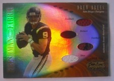 2001 Leaf Certified GOLD DREW BREES Freshman Fabrics Football RC 20/25 RARE RARE