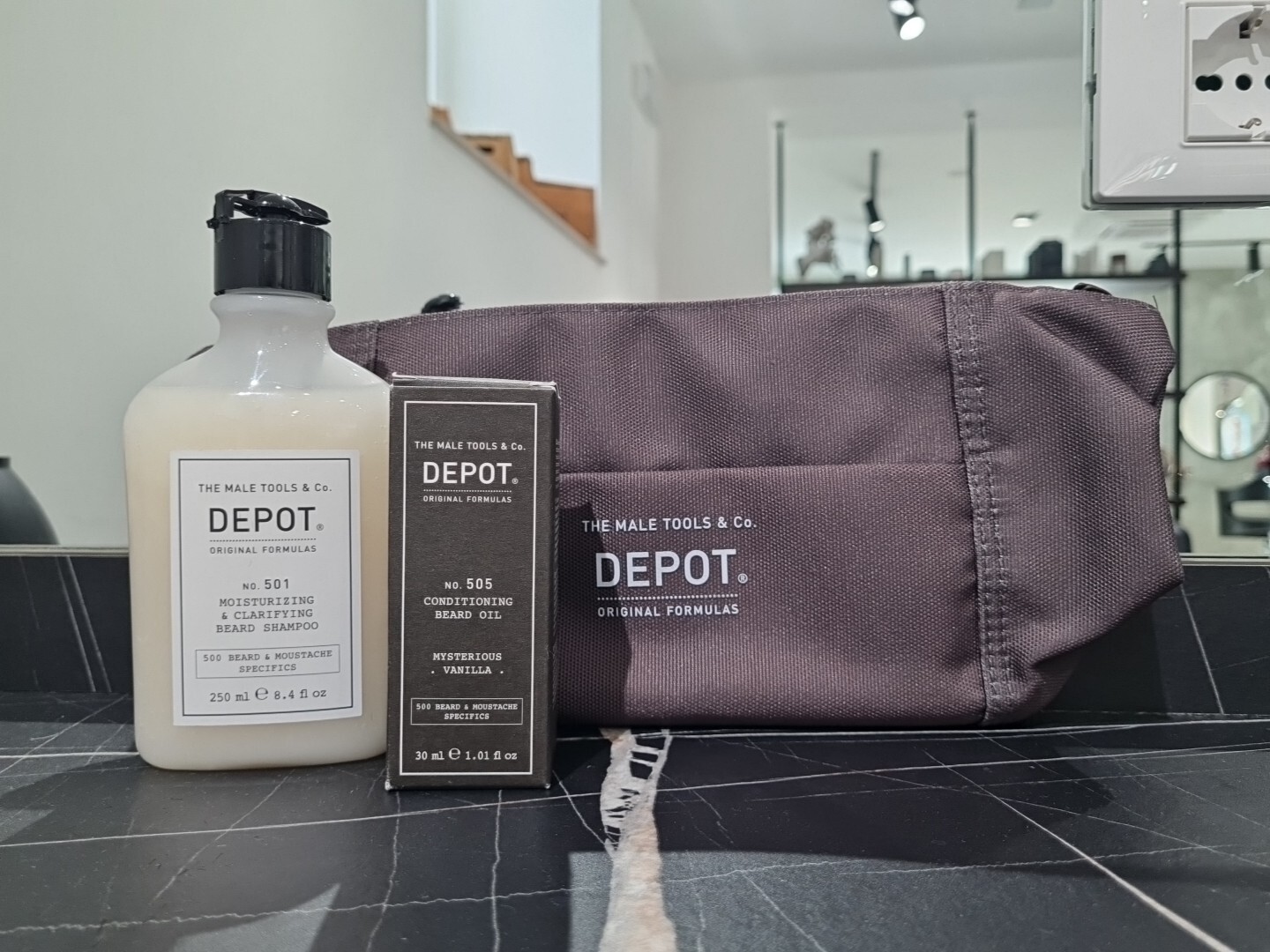 Kit Manutenzione Barba Depot 501/505: Idratazione e Pulizia Totale - 1