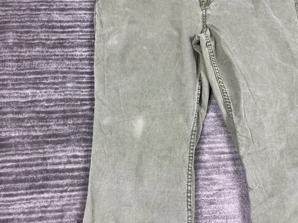 Pantalones Glory Desteñidos Para Mujer 16 Verde Bebé Pana Elastizados Mezcla de Algodón Bootcut Foto 4 de 4