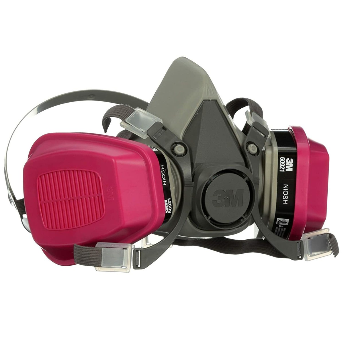 3M フェイスマスク 黒/ピンク 6N01フィルター用 3M Reusable Half Face Respirator Facepiece Mask Organic Vapor P100