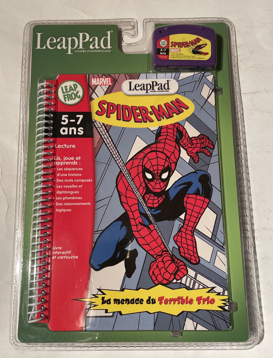 spiderman leap frog interactive book & cartridge 2004 leappad