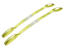 2" x 10 FT Web Sling Eye & Eye 2-ply Synthetic Lifting Tow Strap Choker (2 Pack)