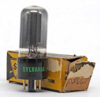 12AU7 / ECC82 X? Silver Plates Halo Getter Valvola Tube Röhre Lampe