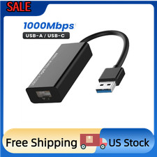 USB Network Adapter USB to RJ45 USBC Network Cable USB Gigabite Ethernet Adapter
