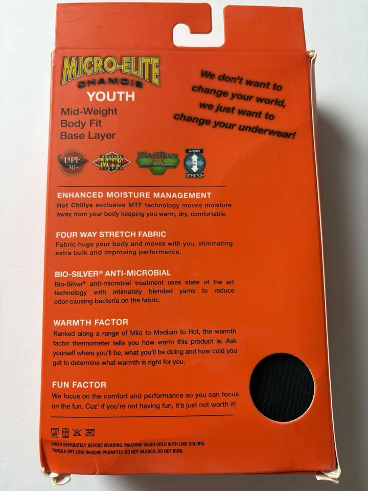 Hot Chillys Gamuza Micro-Elite Juvenil Grande Capa Base Parte Inferior Long Johns HC9559 Foto 2 de 4