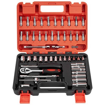 53pcs Mechanics Tools Set Car Repair Tool Kit Set Box for Home Socket Wrench Set