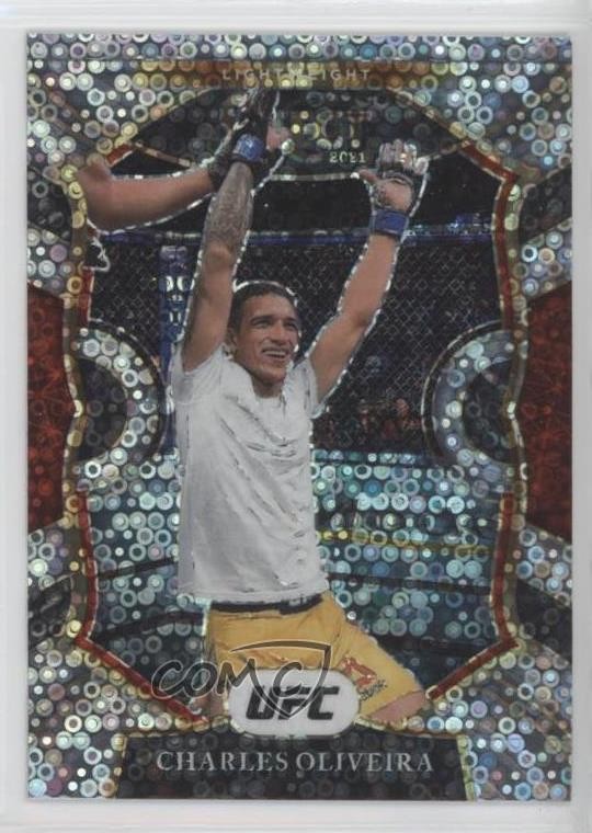 2021 Panini Select UFC Concourse Disco Prizm Charles Oliveira #68 yf0