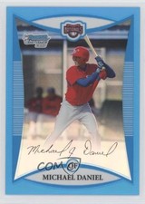 2008 Bowman Chrome Prospects Blue Refractor /150 Michael Daniel Mike #BCP33 sh7