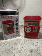 Number Bank - Cash/Coins Money Safe for Kids - Electronic Piggy Bank -New In Box